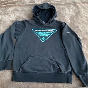 Columbia PFG black hoodie boys size L